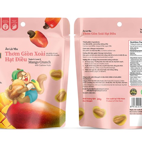 Thơm giòn Xoài hạt đều