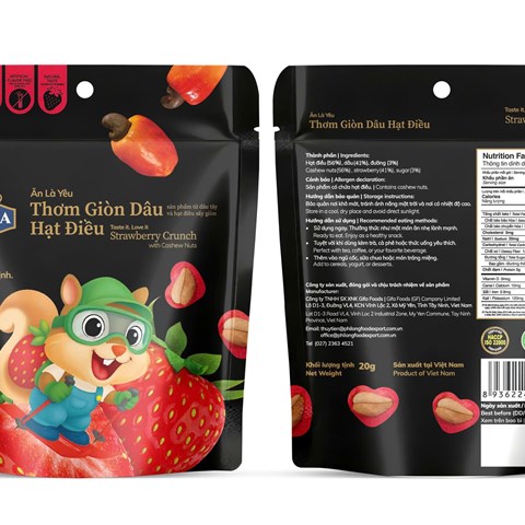 Thơm giòn dâu hạt đều